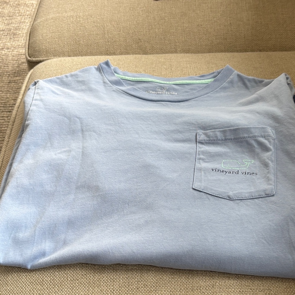 Vineyard Vines Men's Sky Blue Long Sleeve Tee